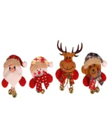 Oświetlić świąteczne szpilki broszkańskie Święty Mikołaj z Jingle Bell Decorations for woman Kids Xmas Party Favors Prezenty Bag Orciny XBJK21114372097