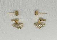 2020Luxury Sieraden Letter Love Earring Back Back Womens Diamondstudded Brass Earrings Internet Celebrity Fashion2937022