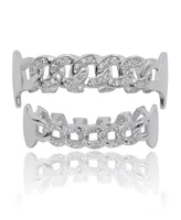 NUOVO FIT personalizzato completamente CZ CUS CUBAN GRILLZ ICEDOUT BLING TEETH HIP HANT GRIENT GRITTO SET GRIGHT SET GRIGLIE VAMPIRE6405680