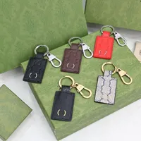 2022 Keychain Key Chain Buckle lovers Car Keychain Handmade Leather Keychains Men Women Bags Pendant Accessories 19 Color with box and dust bag
