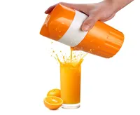 Handsaftfr￼chte Orange Squeezer Manual Deckel Drehung Dr￼cken Sie Reibahnen f￼r Zitronen -Limetten -Grapefruit mit Sieb und Beh￤lter1810824