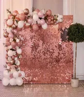 Party Decoration Square Rain Curtain Background Cloth Birthday Decorations Shimmer Wall Backdrop Wedding Decor Sequin BackgroundPa5890201