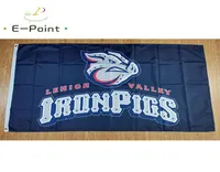 Milb Lehigh Valley Ironpigs Flag de 35ft 90cm150cm Banner de poli￩ster Decora￧￣o voando Garden Home Garden Presentes festivos7326387