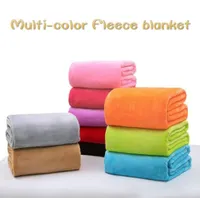 100150cm Warm Flannel Fleece Blankets Soft Solid Blankets Solid Bedspread Plush Winter Summer Throw Blanket for Bed Sofa DH04268473997