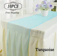 10 Organza Table Runners gold purple crystal organza fabric 30X275cm Modern table runner for wedding in Event part4834703