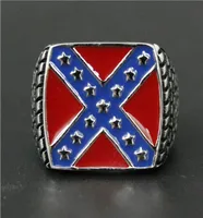 1pc New Arrival USA Style Stars Ring 316L Stainless Steel Man Boy Fashion Personal Design USA Flag Cool Ring4581277