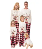 Dekoracje świąteczne piżamę Zestaw jelenia drukuj dorosłe kobiety Dzieci Akcesoria Ubrania Family8962903