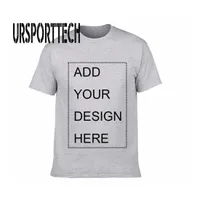 القمصان للرجال Ursporttech مخصصة الرجال t قميص طباعة التصميم الخاص بك جودة عالية القطن التنفس tshirt للرجال بالإضافة إلى الحجم xs3 dhz9g