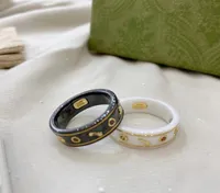 Ceramic Band g letter Rings for Women Men jewelry Gold Ring Designer Side Stone Unisex Ceramics5846806