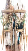 Sedia in legno Banner Chair Spose GrideGrooms DECOY DECORAZIONE DEGIONI PER I PROPRIET￀ DELLA PARTI IMPREATTIVA COPERCHIO DI PROPRIET￀1609162