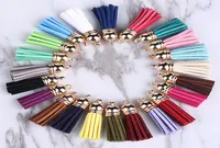 10pcs 38mm vintage leather for keychain cellphone straps jewelry fiber fringe suede tassel diy pendant charms findings5047183