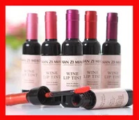 6 Colors Red Wine Bottle Lipstick Tattoo Stained Matte Lipstick Lip Gloss Easy to Wear Waterproof Nonstick Tint Liquid5921213