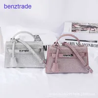 Designer Herme Kely bags for women price Genuine leather women's premium sense 2nd generation mini rhinestone mes