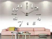 3D DIY Acrylic miroir Wall Stickers Clock Watch Clocks Quartz Modern Reloj de Preed Home Decoration8460608