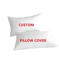 Custom Thick White Pillow Case Blank for Sublimation Print Soft Velvet Pillow Cover Silk Satin Polyester Plush Linen Pillowcase Embroidered Logo Any Country Size