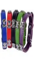 Pu Leather Dog Collar Collars en forma de hueso para perros pequeños Suministros para mascotas de cachorro rojo color púrpura tamaño S M L7226802