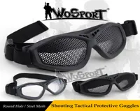 Wosport New Tactical Shooting Steel Net Mesh Eye Protective Goggles Outdoor Airsoft CS Field Game Combat Sunlasses8697582