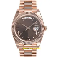 Wristwatches Original Box Casual Modern Modern Men's Watches Date 228235 President 40mm Gold Chocolate Dial 2989