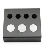 Whole7 Cap Holes Tattoo Ink Cup Holder Stand professionele roestvrijstalen pigmentbekers beugel Black Red Tattoos Tools2060859