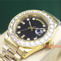 Gold Stainless Steel Mens Diamond iced out Luxury Geneva 2183 Automatic designer Fashion Watch Reloj Watches Wristwatches274O