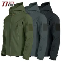 Men&#039;s Hoodies Sweatshirts Tactical Jacket Men Shark Skin Soft Shell Military Windproof Waterproof Army Combat Mens Jackets Hooded Bomber Coats Male S-4XL 221208