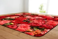 3D Rose Flower Printed Carpets كبيرة لغرفة المعيشة Nonslip Home Rugs Bedroom Soft Bederide Bruc Valentine039S Day Gift for Wom4612038