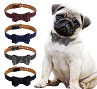 Adjustable Bowknot Pet Dog Cat Collar Cute Plaid Puppy Kitten Collars Necklace For Small Medium Dogs Cats Chihuahua Pug S M L6747313