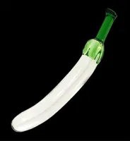 Masseur de jouets sexuels Green Pepper Crystal Dildo Glass Toys Adult Anal Dildos Fomen Anus Butt Plug Massager9924365