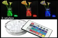 Edison2011 10 LED Multicolor Submersible Waterproof Wedding Party Tea Floralytes Vase Base Light Blub Remote Control 9238966