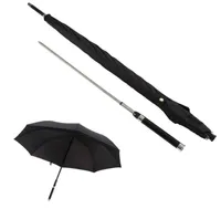 Fashion Black Long Handle Umbrellas Men Automatic Windproof Umbrella Business Sword Warrior Selfdefense Creative Sunny and Rainy 9385353