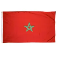 Drapeau marocain 3x5 ft Style personnalisé 90x150cm Mar Natioanl Country Flag Banners of Morocco Flying Hanging9094705