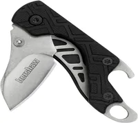 Kershaw Cinder MultiFunction Folding Pocket knife 1025 Manual Opening Liner Lock Bottle Opener Keychain Carry Black GlassFi9483458