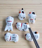 Cute Ceramic Cat Shape Chopstick Stand Rest Spoon Holder Tableware Storage Rack for Kitchen Supplies7268851