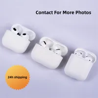 For Airpods Headphone Accessories Protective Covers Apple Airpod pro Bluetooth Headset Set White PC Hard Shell Earbuds Protecter