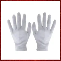 ST818 Handling Dry Handling Film Spa luvas de inspeção cerimonial Peças Luvas de trabalho de algodão branco 1 pares luva
