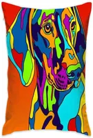 Eu Multi Color Vizsla Cojines de perros para el sofá Home Home Decorativo Ideas de regalo de almohadas con cremallera 18 x 18 pulgadas 45 x 456584939