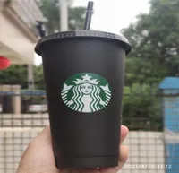 Impresión de máquina UV de Starbucks tazas de 24 oz de 24 oz cambiando de color jugo de plástico con tazas de café mágico de labios y paja personalizado 5 PI7244463