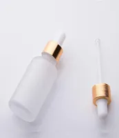 whole 30ml frosted glass dropper bottle essential oil glass bottle with gold sliver black cap4047770