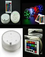 Nytt och billigt färgglad LED -fiskskål Ljus med fjärrkontroll Submerible Fish Tank Jar Globe Lamps Lighting Party Decorations6704255
