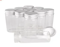 24 st 30 ml 1oz glasflaskor med aluminiumkapslar 3070mm burkar transparenta containrar parfymflaskor qty1892196