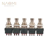 Naomi 5st 9 Pin 3PDT Guitar Effects Pedal Box Stomp Foot Metal Switch True Bypass Guitar Parts Accessories New Set Red6816207