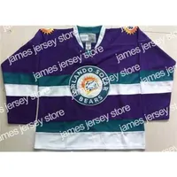 College Hockey Wears Customize Vintage Rare Orlando Solar Bears Hockey Jersey broderi S￶mda valfritt nummer och namntr￶jor