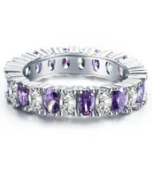 2017 Nuovo arrivo Whoucong Women Women Fashion Jewelry 925 Sterling Silver Amethyst Cz Diamond Party Classic Lady039s Band R4671435