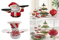 Christmas Decorations Table Supplies Food divider Biscuits Tray Fruit Holder Cake Stand Snack Rack Tree Dessert Plate 2210285723451