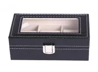 Fashion Pu Leather Watch Boxes 2 3 5 6 10 12 20 24 Grids Watch Organizer Box Display Watch Case6083228