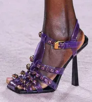Sandals Women Summer High Heels Ladies Jelly Shoes Transparent Rivet Crystal Designer Female Sandal Woman Sandals Party New 2205261001787