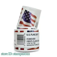 US Forever First Class 2022 USA Flag Roll of 100 Post Office Mail Service Envelopes Letters Postcard Cards Office Mailing Supplies8007696