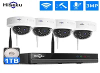 Hiseeu 1536p 1080p HD Twoway Audio CCTV Security Camera System Kit 3MP 8ch NVR Kit Indoor Home Wireless WiFi Video Surveillance A5274777