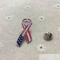 ピンブローチ10PCS US Flag Enamel Brooch Pins Faith Charity Masonic Lapel Pin Square and Compass Mason Cancer Awareness Ribbo Dhe7s