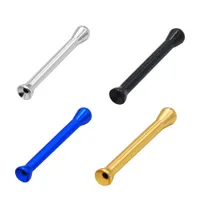 69mm Metal Pipes Snuff Straw Sniffer Snorter Nasal Tube 4 Color Snuffer Bullet Smoking Pipe Accessories Use Tools
